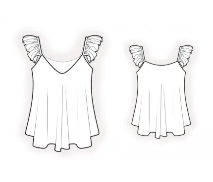 Sewing pattern 2345 line art