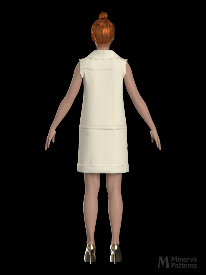 DXF AAMA Digital Pattern 7168 by Minerva Patterns visualized in Clo3d
