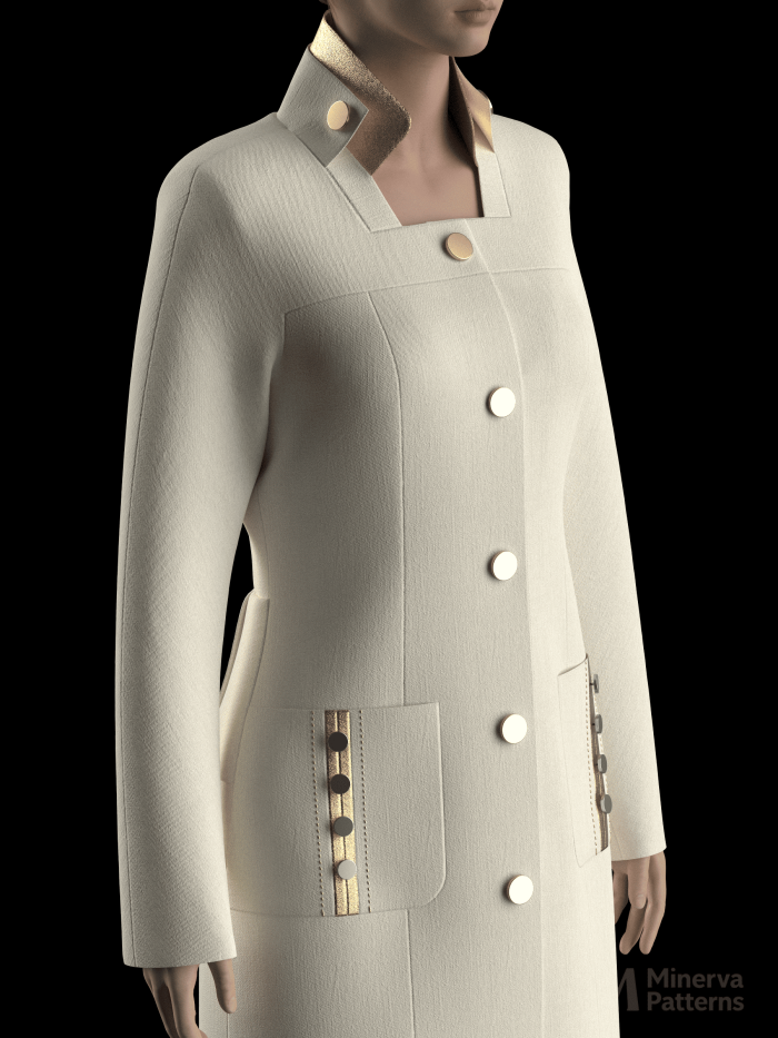 DXF AAMA Digital pattern 5916 by Minerva Patterns visualized in Clo3d