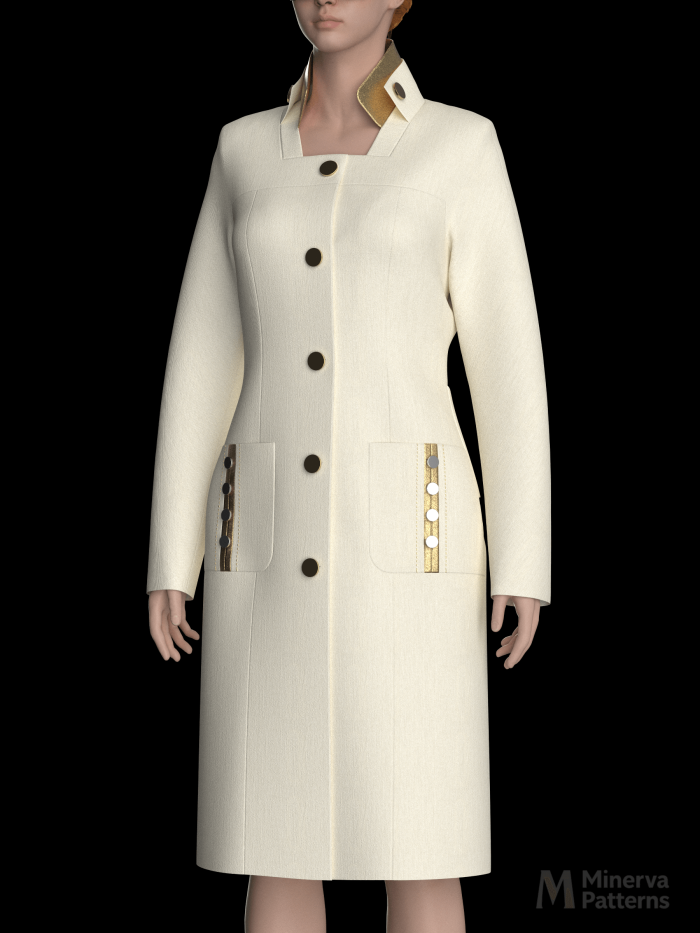 DXF AAMA Digital pattern 5916 by Minerva Patterns visualized in Clo3d