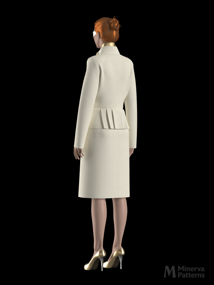 DXF AAMA Digital pattern 5916 by Minerva Patterns visualized in Clo3d