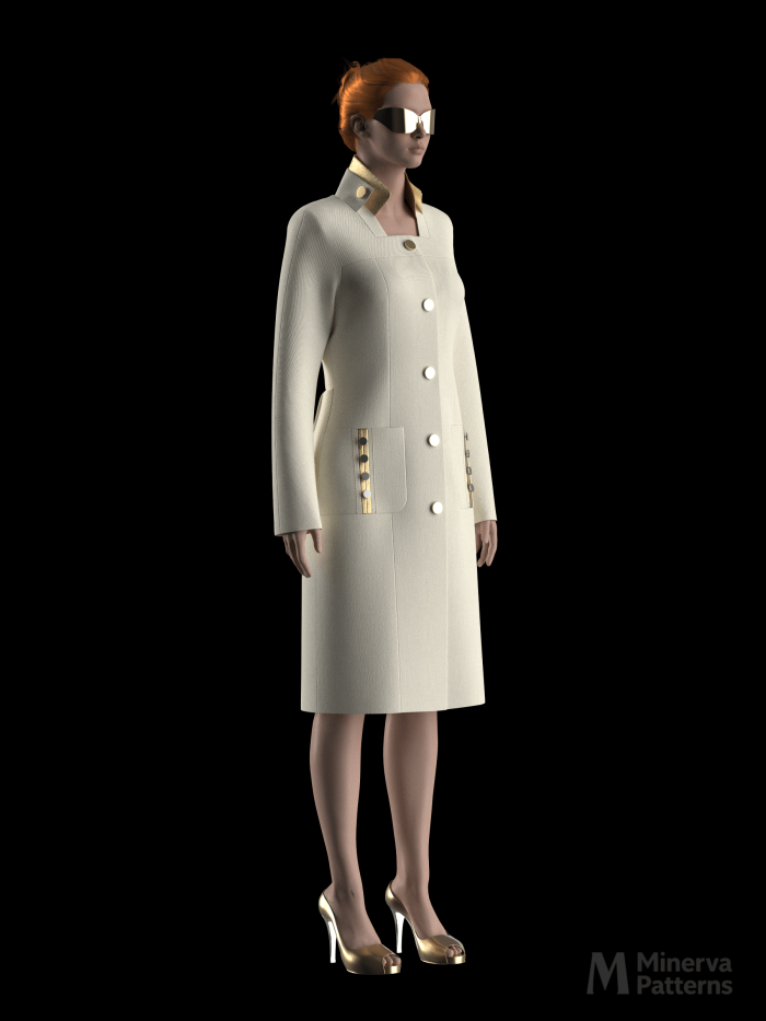 DXF AAMA Digital pattern 5916 by Minerva Patterns visualized in Clo3d