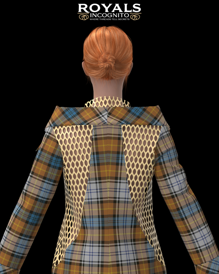 DXF AAMA Minerva Digital Pattern 2019 Visualized in Clo3D with 3D Fabric in Gordon Tartan