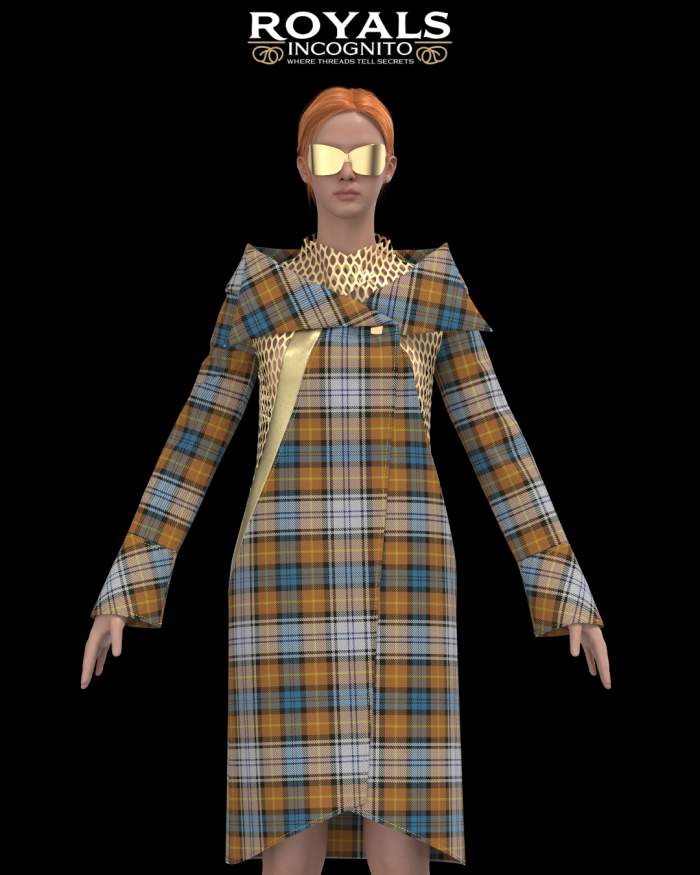 DXF AAMA Minerva Digital Pattern 2019 Visualized in Clo3D with 3D Fabric in Gordon Tartan