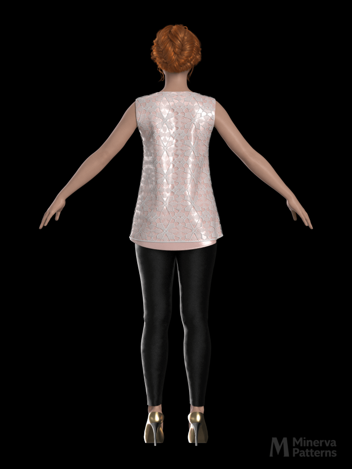 DXF AAMA Pattern 7212 by Minerva Patterns visualized in Clo3d