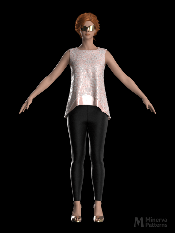 DXF AAMA Pattern 7212 by Minerva Patterns visualized in Clo3d