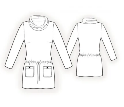 Digital pattern 4332 technical sketch