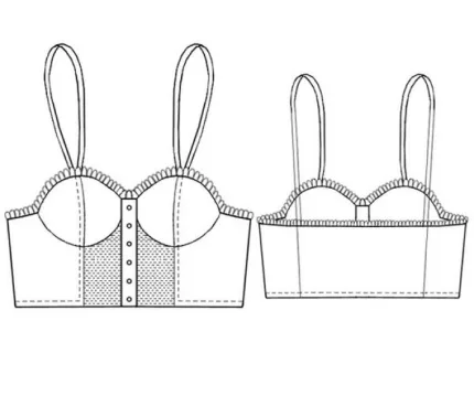 Digital pattern 5228 technical sketch