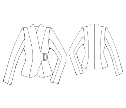 Digital pattern 5338 technical sketch