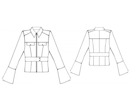 Digital pattern 5346 technical sketch