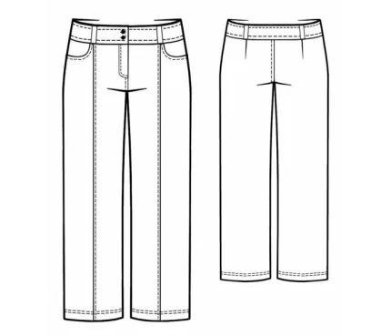 Digital pattern 5459 technical sketch
