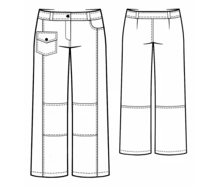 Digital pattern 5468 technical sketch