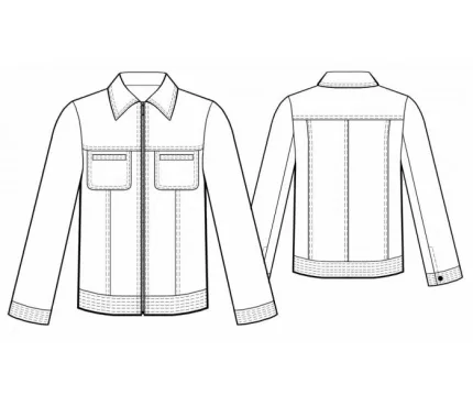 Digital pattern 5491 technical sketch