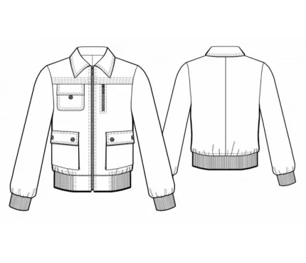 Digital pattern 5492 technical sketch