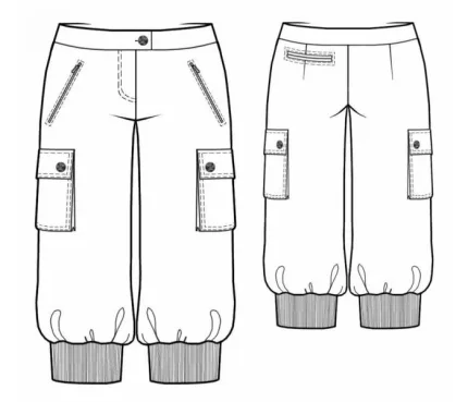 Digital pattern 5493 technical sketch
