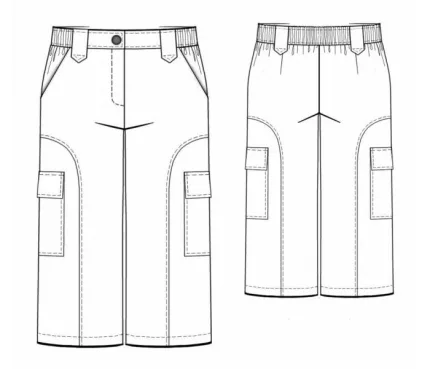 Digital pattern 5504 technical sketch