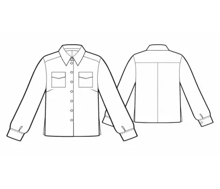 Digital pattern 5505 technical sketch