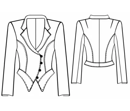 Digital pattern 5567 technical sketch