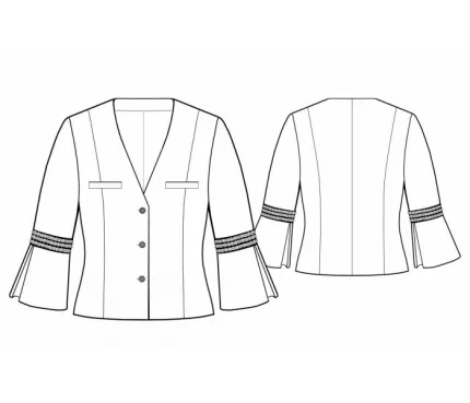Digital pattern 5733 technical sketch
