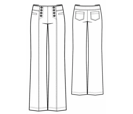Digital pattern 5742 technical sketch