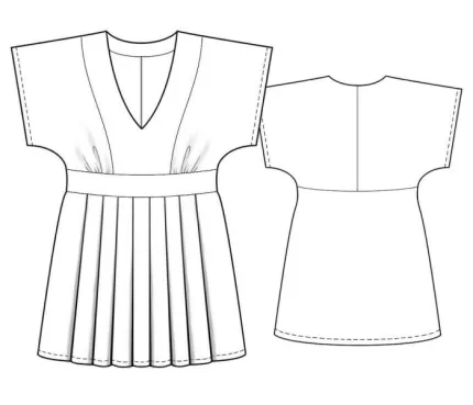 Digital pattern 5804 technical sketch