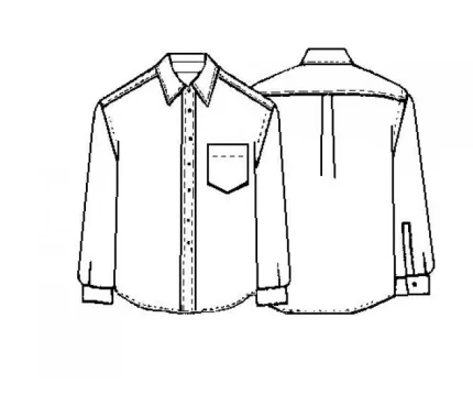 Digital pattern 6026 technical sketch