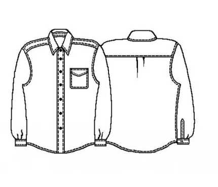 Digital pattern 6028 technical sketch