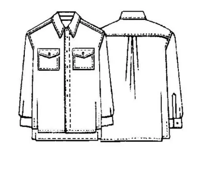 Digital pattern 6029 technical sketch