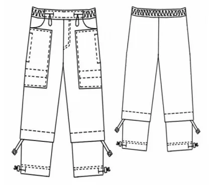 Digital pattern 6038 technical sketch