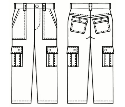 Digital pattern 6040 technical sketch