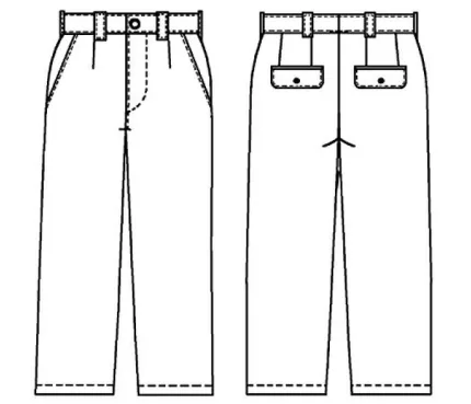 Digital pattern 6051 technical sketch