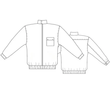 Digital pattern 6057 technical sketch