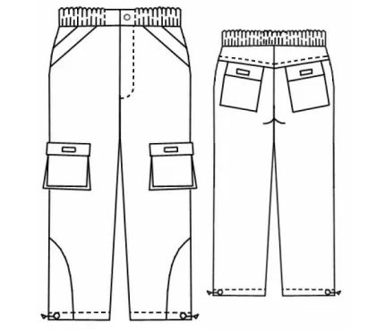 Digital pattern 6059 technical sketch