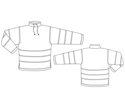 Digital pattern 6104 technical sketch