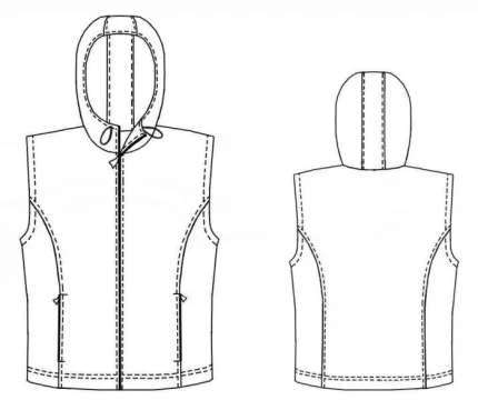 Digital pattern 6112 technical sketch