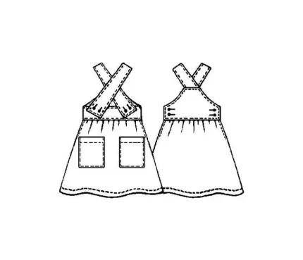 Digital pattern 7032 technical sketch
