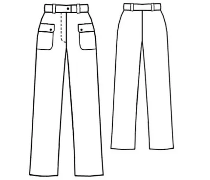 Digital pattern 7041 technical sketch