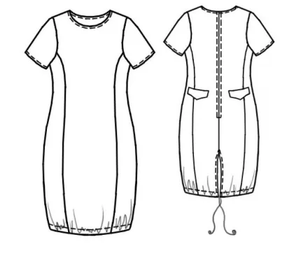 Digital pattern 7055 technical sketch