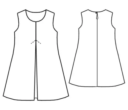 Digital pattern 7058 technical sketch
