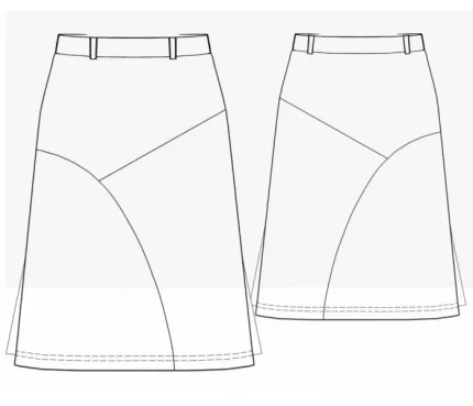 Digital pattern 7072 technical sketch