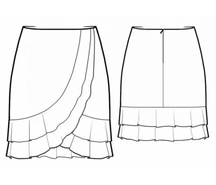 Digital pattern 7073 technical sketch