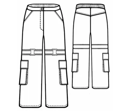 Digital pattern 7105 technical sketch