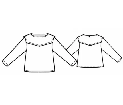 Digital pattern 7108 technical sketch