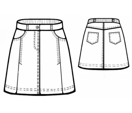 Digital pattern 7109 technical sketch