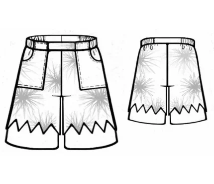 Digital pattern 7112 technical sketch