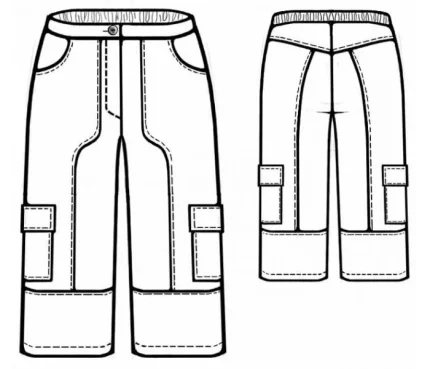 Digital pattern 7114 technical sketch