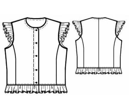 Digital pattern 7116 technical sketch