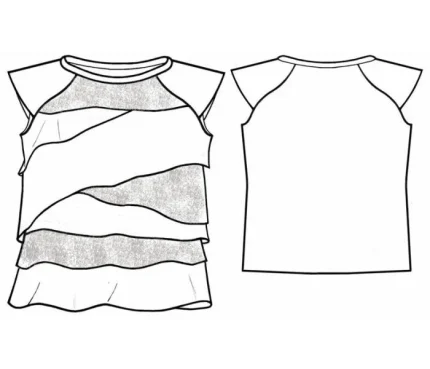 Digital pattern 7117 technical sketch