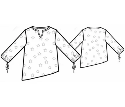Digital pattern 7118 technical sketch