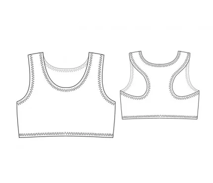 igital pattern 7165 technical sketch